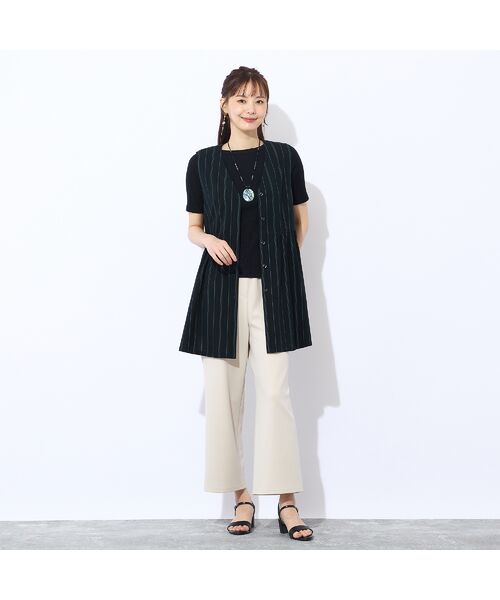 Liliane Burty ECLAT（Sサイズ） / リリアンビューティ エクラ カットソー | 【S・Mサイズ】ラメリブジャージー　半袖Tシャツ(ブラック) | 詳細4