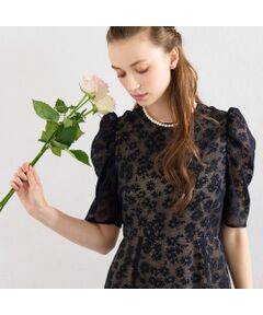 Liliane Burty ECLAT（Sサイズ） / リリアンビューティ エクラ ミニ丈・ひざ丈ワンピース | メッシュレースプリントワンピース