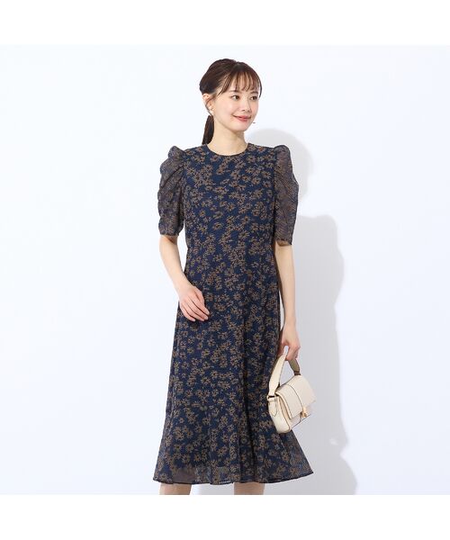 Liliane Burty ECLAT（Sサイズ） / リリアンビューティ エクラ ミニ丈・ひざ丈ワンピース | メッシュレースプリントワンピース | 詳細1