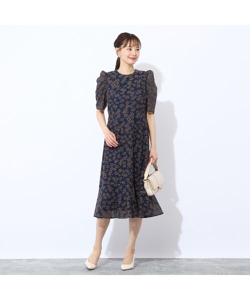 Liliane Burty ECLAT（Sサイズ） / リリアンビューティ エクラ ミニ丈・ひざ丈ワンピース | メッシュレースプリントワンピース | 詳細3