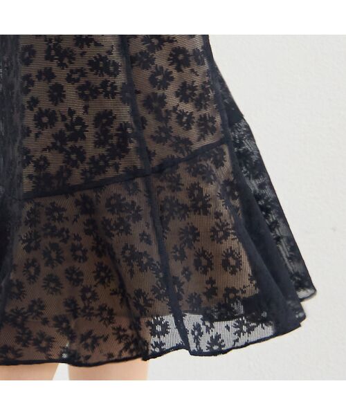 Liliane Burty ECLAT（Sサイズ） / リリアンビューティ エクラ ミニ丈・ひざ丈ワンピース | メッシュレースプリントワンピース | 詳細16