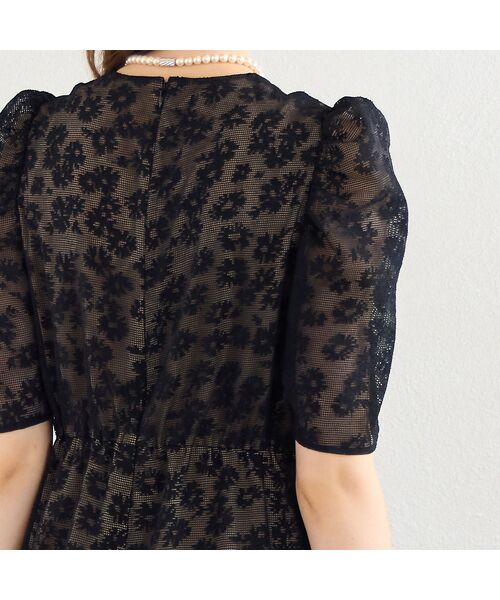 Liliane Burty ECLAT（Sサイズ） / リリアンビューティ エクラ ミニ丈・ひざ丈ワンピース | メッシュレースプリントワンピース | 詳細17