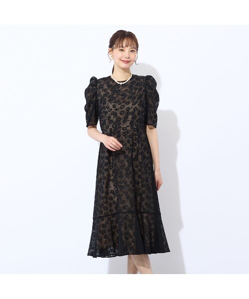 Liliane Burty ECLAT（Sサイズ） / リリアンビューティ エクラ ミニ丈・ひざ丈ワンピース | メッシュレースプリントワンピース | 詳細12