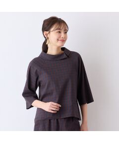 Liliane Burty ECLAT（Sサイズ） / リリアンビューティ エクラ 【Charme par Eclat】袖タック　プルオーバーTシャツ リリアンビューティ エクラ Liliane Burty ECLAT 【Charme par