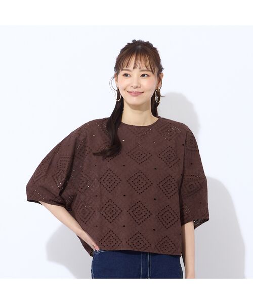 Liliane Burty ECLAT（Sサイズ） / リリアンビューティ エクラ シャツ・ブラウス | 【洗える】綿レースプルオーバーブラウス | 詳細1