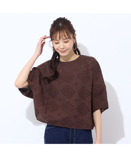 Liliane Burty ECLAT（Sサイズ） / リリアンビューティ エクラ シャツ・ブラウス | 【洗える】綿レースプルオーバーブラウス | 詳細2