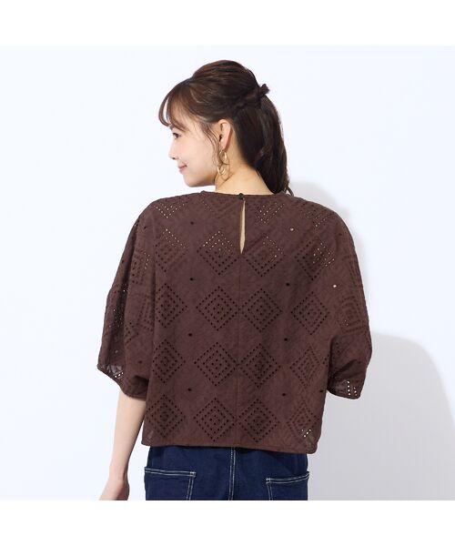 Liliane Burty ECLAT（Sサイズ） / リリアンビューティ エクラ シャツ・ブラウス | 【洗える】綿レースプルオーバーブラウス | 詳細4