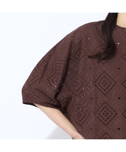 Liliane Burty ECLAT（Sサイズ） / リリアンビューティ エクラ シャツ・ブラウス | 【洗える】綿レースプルオーバーブラウス | 詳細6