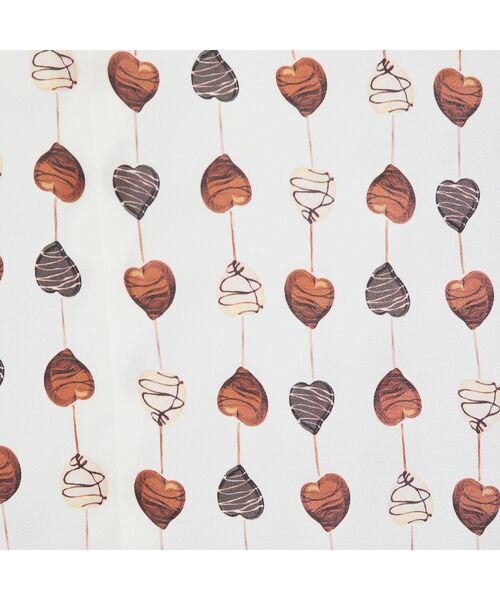 Liliane Burty ECLAT（Sサイズ） / リリアンビューティ エクラ シャツ・ブラウス | 【洗える】チョコレートプリントボウタイブラウス | 詳細14