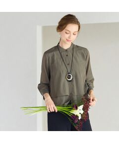 Liliane Burty ECLAT（Sサイズ） / リリアンビューティ エクラ シャツ・ブラウス | 【洗える】リライムライトローンブラウス