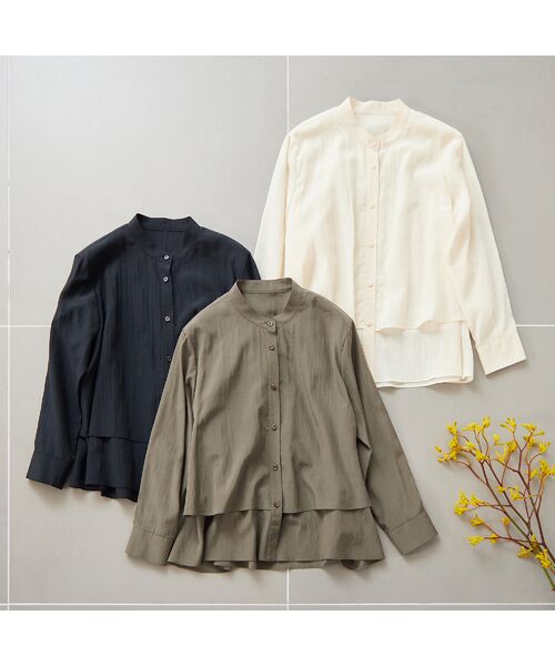 Liliane Burty ECLAT（Sサイズ） / リリアンビューティ エクラ シャツ・ブラウス | 【洗える】リライムライトローンブラウス | 詳細17