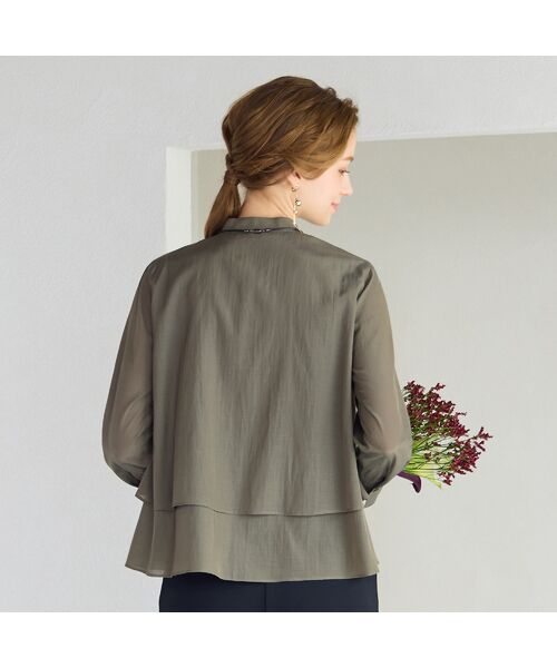 Liliane Burty ECLAT（Sサイズ） / リリアンビューティ エクラ シャツ・ブラウス | 【洗える】リライムライトローンブラウス | 詳細9