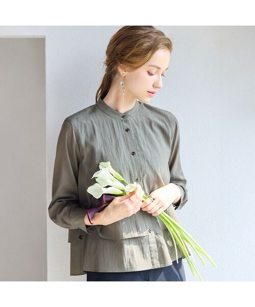 Liliane Burty ECLAT（Sサイズ） / リリアンビューティ エクラ シャツ・ブラウス | 【洗える】リライムライトローンブラウス | 詳細12
