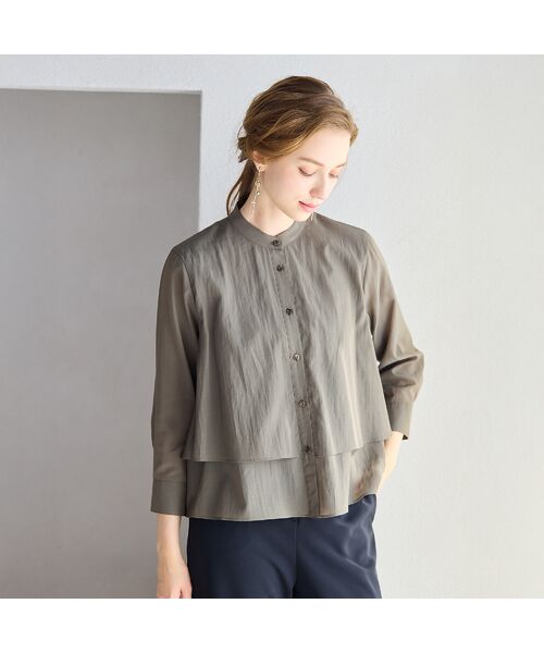 Liliane Burty ECLAT（Sサイズ） / リリアンビューティ エクラ シャツ・ブラウス | 【洗える】リライムライトローンブラウス | 詳細14