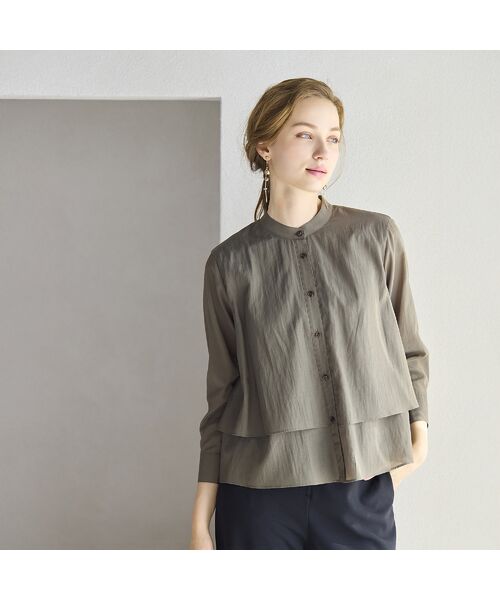 Liliane Burty ECLAT（Sサイズ） / リリアンビューティ エクラ シャツ・ブラウス | 【洗える】リライムライトローンブラウス | 詳細15