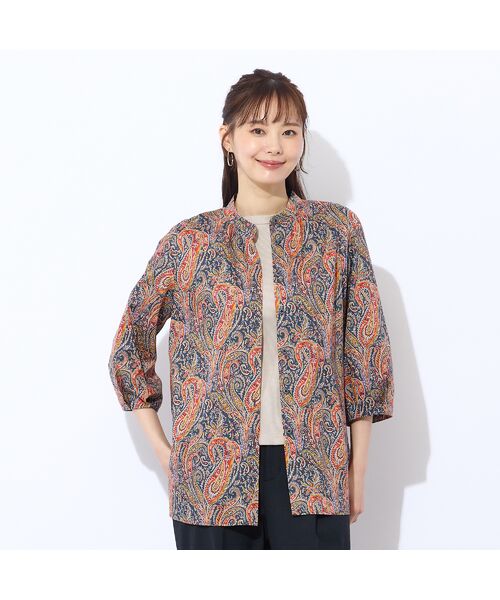 Liliane Burty ECLAT（Sサイズ） / リリアンビューティ エクラ シャツ・ブラウス | 【洗える】リバティ　ペイズリープリントロングブラウス | 詳細1