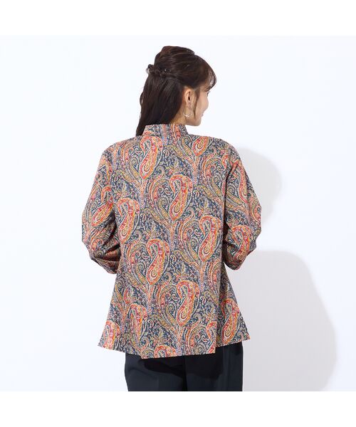 Liliane Burty ECLAT（Sサイズ） / リリアンビューティ エクラ シャツ・ブラウス | 【洗える】リバティ　ペイズリープリントロングブラウス | 詳細5