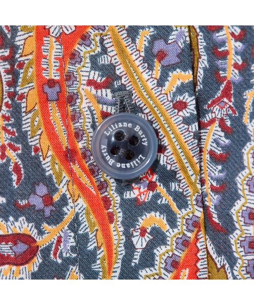 Liliane Burty ECLAT（Sサイズ） / リリアンビューティ エクラ シャツ・ブラウス | 【洗える】リバティ　ペイズリープリントロングブラウス | 詳細8