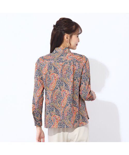 Liliane Burty ECLAT（Sサイズ） / リリアンビューティ エクラ シャツ・ブラウス | 【洗える】リバティ　ペイズリープリント衿付きブラウス | 詳細5