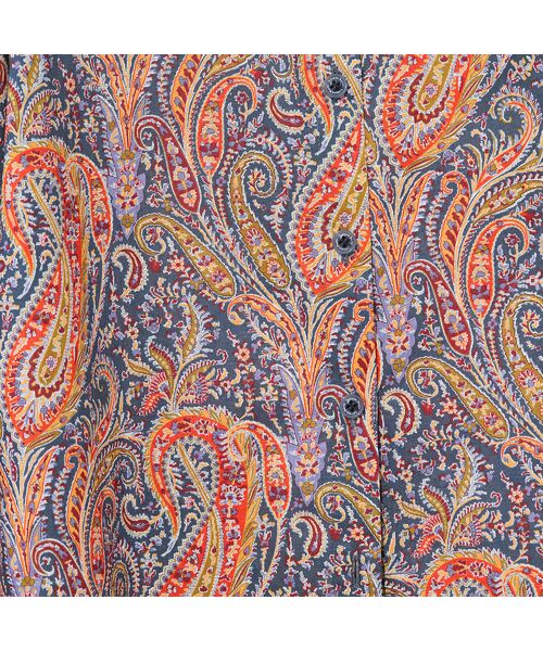 Liliane Burty ECLAT（Sサイズ） / リリアンビューティ エクラ シャツ・ブラウス | 【洗える】リバティ　ペイズリープリント衿付きブラウス | 詳細8