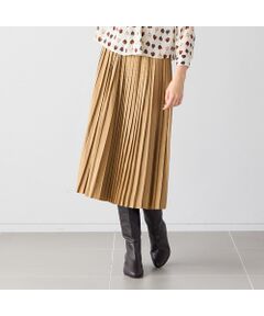 Liliane Burty ECLAT（Sサイズ） / リリアンビューティ エクラ ミニ・ひざ丈スカート | シャンブレーツイル　プリーツスカート