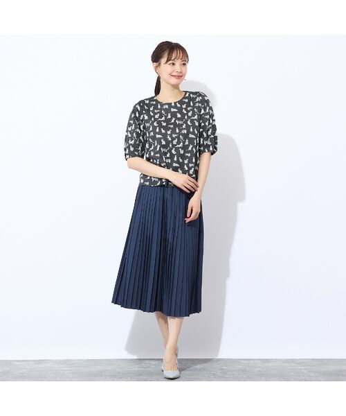 Liliane Burty ECLAT（Sサイズ） / リリアンビューティ エクラ ミニ・ひざ丈スカート | シャンブレーツイル　プリーツスカート | 詳細18