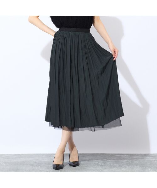 Liliane Burty ECLAT（Sサイズ） / リリアンビューティ エクラ ミニ・ひざ丈スカート | 【洗える・リバーシブル】チュール×デシンスカート | 詳細8