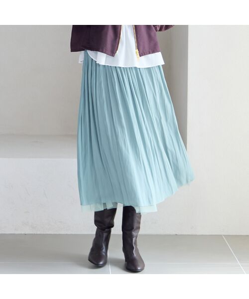 Liliane Burty ECLAT（Sサイズ） / リリアンビューティ エクラ ミニ・ひざ丈スカート | 【洗える・リバーシブル】チュール×デシンスカート | 詳細14