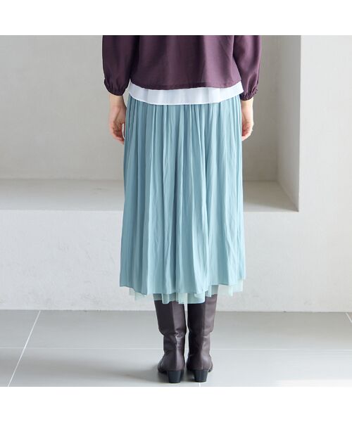 Liliane Burty ECLAT（Sサイズ） / リリアンビューティ エクラ ミニ・ひざ丈スカート | 【洗える・リバーシブル】チュール×デシンスカート | 詳細15