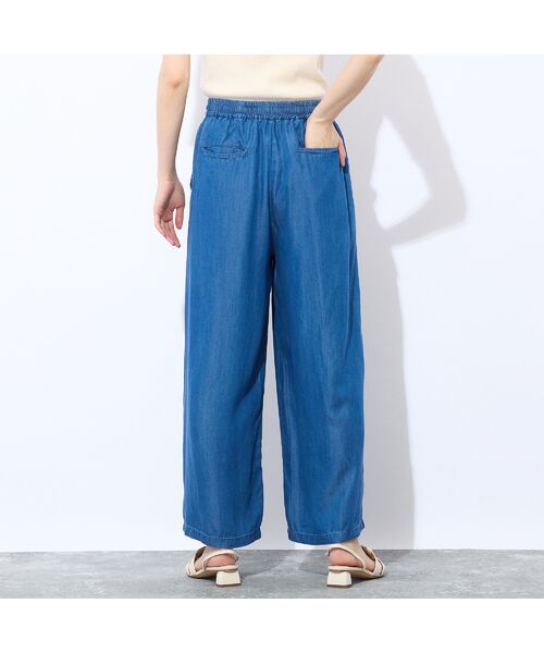 Liliane Burty ECLAT(Sサイズ) / リリアンビューティ エクラ デニムパンツ | 【洗える】オールゴムワイドリヨセルデニムパンツ | 詳細3