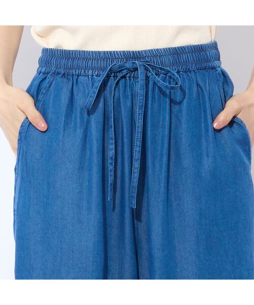 Liliane Burty ECLAT(Sサイズ) / リリアンビューティ エクラ デニムパンツ | 【洗える】オールゴムワイドリヨセルデニムパンツ | 詳細8