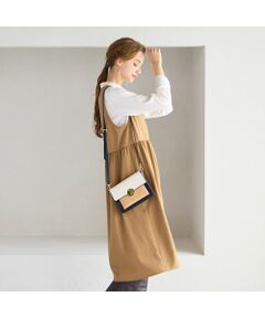 Liliane Burty ECLAT（Sサイズ） / リリアンビューティ エクラ ミニ丈・ひざ丈ワンピース | 【洗える・接触冷感】カシュクールジャンパードレス