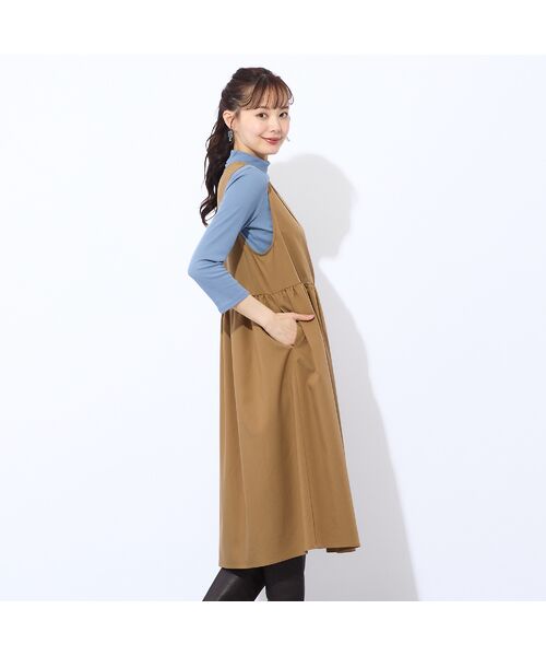 Liliane Burty ECLAT（Sサイズ） / リリアンビューティ エクラ ミニ丈・ひざ丈ワンピース | 【洗える・接触冷感】カシュクールジャンパードレス | 詳細7