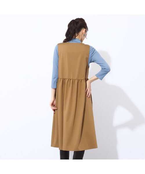 Liliane Burty ECLAT（Sサイズ） / リリアンビューティ エクラ ミニ丈・ひざ丈ワンピース | 【洗える・接触冷感】カシュクールジャンパードレス | 詳細8