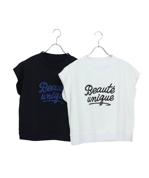 Liliane Burty ECLAT（Sサイズ） / リリアンビューティ エクラ カットソー | 【洗える】リブ使い裏毛ロゴプリントTシャツ | 詳細1