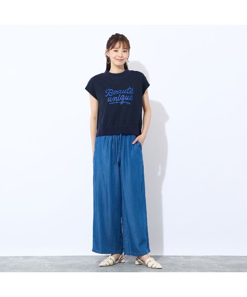 Liliane Burty ECLAT（Sサイズ） / リリアンビューティ エクラ カットソー | 【洗える】リブ使い裏毛ロゴプリントTシャツ | 詳細7