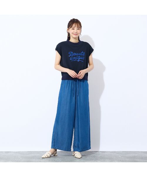 Liliane Burty ECLAT（Sサイズ） / リリアンビューティ エクラ カットソー | 【洗える】リブ使い裏毛ロゴプリントTシャツ | 詳細8