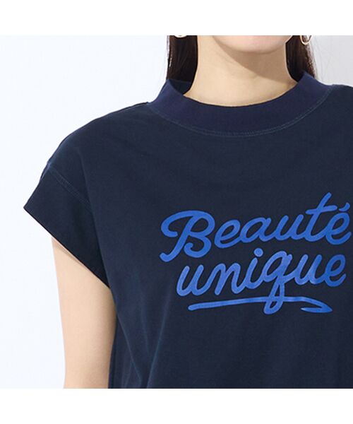 Liliane Burty ECLAT（Sサイズ） / リリアンビューティ エクラ カットソー | 【洗える】リブ使い裏毛ロゴプリントTシャツ | 詳細9