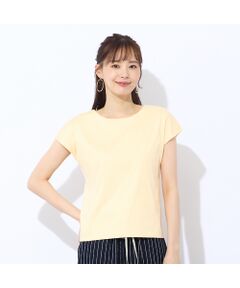 Liliane Burty ECLAT（Sサイズ） / リリアンビューティ エクラ カットソー | 【洗える】前身二重仕立てフレンチスリーブＴシャツ