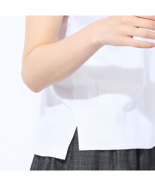 Liliane Burty ECLAT（Sサイズ） / リリアンビューティ エクラ カットソー | 【洗える】前身二重仕立てフレンチスリーブＴシャツ | 詳細4