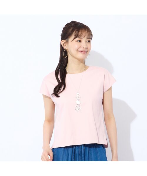 Liliane Burty ECLAT（Sサイズ） / リリアンビューティ エクラ カットソー | 【洗える】前身二重仕立てフレンチスリーブＴシャツ | 詳細5