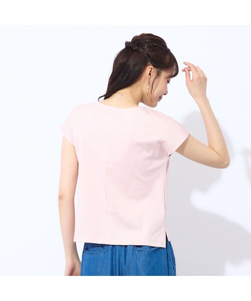 Liliane Burty ECLAT（Sサイズ） / リリアンビューティ エクラ カットソー | 【洗える】前身二重仕立てフレンチスリーブＴシャツ | 詳細7