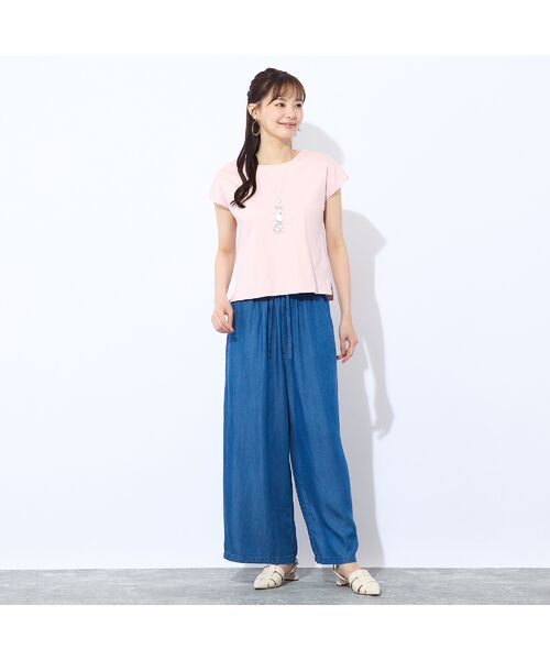 Liliane Burty ECLAT（Sサイズ） / リリアンビューティ エクラ カットソー | 【洗える】前身二重仕立てフレンチスリーブＴシャツ | 詳細8