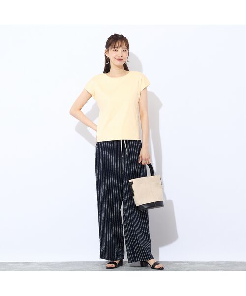 Liliane Burty ECLAT（Sサイズ） / リリアンビューティ エクラ カットソー | 【洗える】前身二重仕立てフレンチスリーブＴシャツ | 詳細10