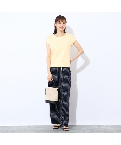 Liliane Burty ECLAT（Sサイズ） / リリアンビューティ エクラ カットソー | 【洗える】前身二重仕立てフレンチスリーブＴシャツ | 詳細11