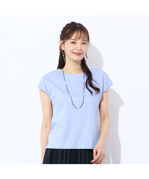 Liliane Burty ECLAT（Sサイズ） / リリアンビューティ エクラ カットソー | 【洗える】前身二重仕立てフレンチスリーブＴシャツ | 詳細13