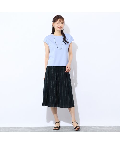 Liliane Burty ECLAT（Sサイズ） / リリアンビューティ エクラ カットソー | 【洗える】前身二重仕立てフレンチスリーブＴシャツ | 詳細14