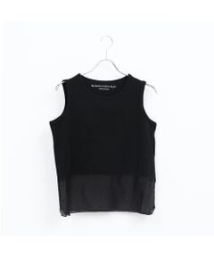 Liliane Burty ECLAT（Sサイズ） / リリアンビューティ エクラ カットソー | 【洗える】シアー配色使いタンクトップ