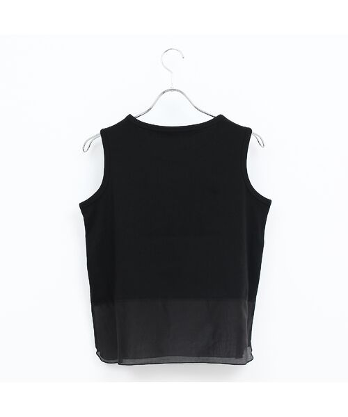Liliane Burty ECLAT（Sサイズ） / リリアンビューティ エクラ カットソー | 【洗える】シアー配色使いタンクトップ | 詳細7