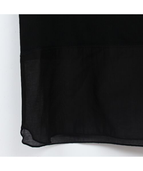 Liliane Burty ECLAT（Sサイズ） / リリアンビューティ エクラ カットソー | 【洗える】シアー配色使いタンクトップ | 詳細9